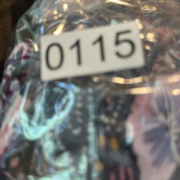 Lovestitch  Dress M Boho Floral Maxi V-Neck Tassel Back Smocked Waist Rayon - Picture 13 of 13